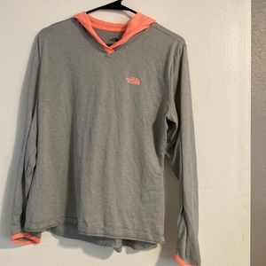 North Face flash dry long sleeve shirt with hood